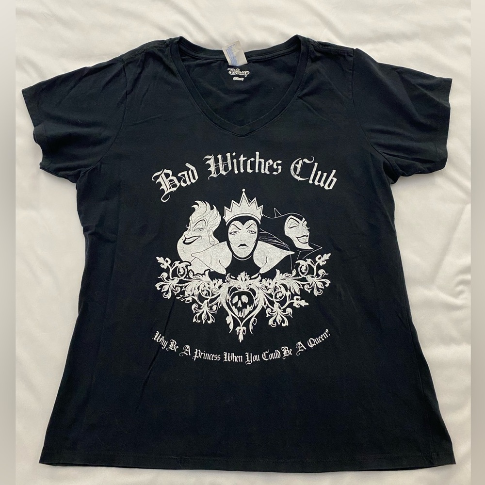 Women’s Disney Black “Bad Witches Club” T-Shirt.  Size X-Large